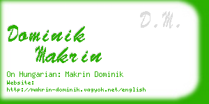 dominik makrin business card